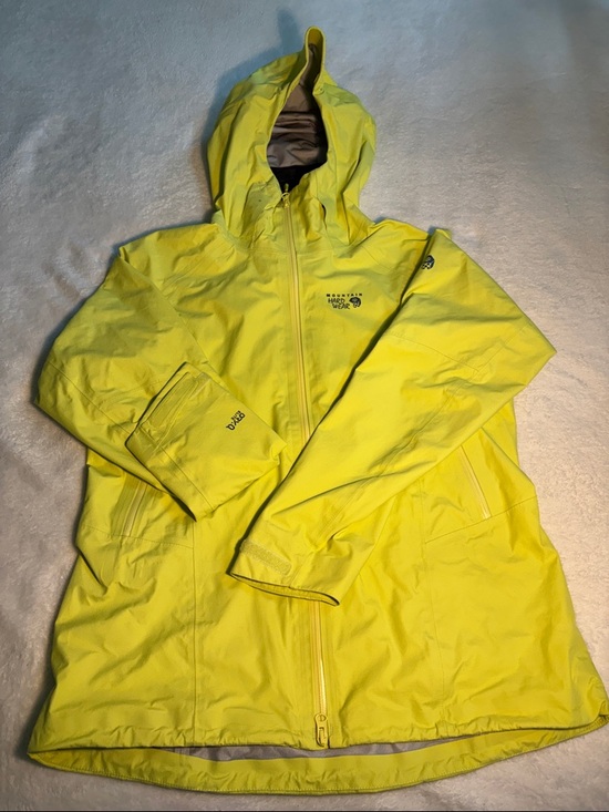 Mountain Hardwear Jackets & Blazers - Mountain Hardwear High-Vis Bright Yellow Waterproof Hooded Rain Jacket XL
